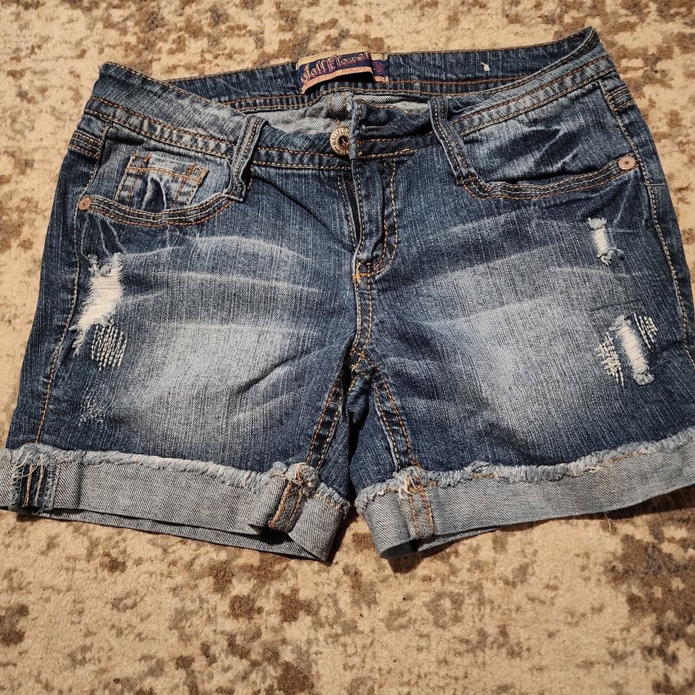 Wallflower Distressed Blue Jean Shorts